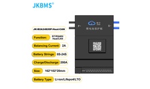 BMS плата B2A24S20P-HCR 8-20S 200A 2A 24В/36В/48В/64В/72B/84B Активне балансування з підключенням підігріву батареї