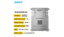 BMS плата JK-B1A8S20P-HC 4-8S 200A 1A 12В/24В Активне балансування з підключенням підігріву батареї